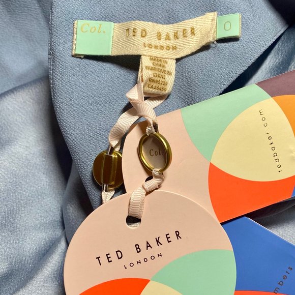 NWT TED BAKER London Maon Front Flap Shift Dress - Picture 4 of 6